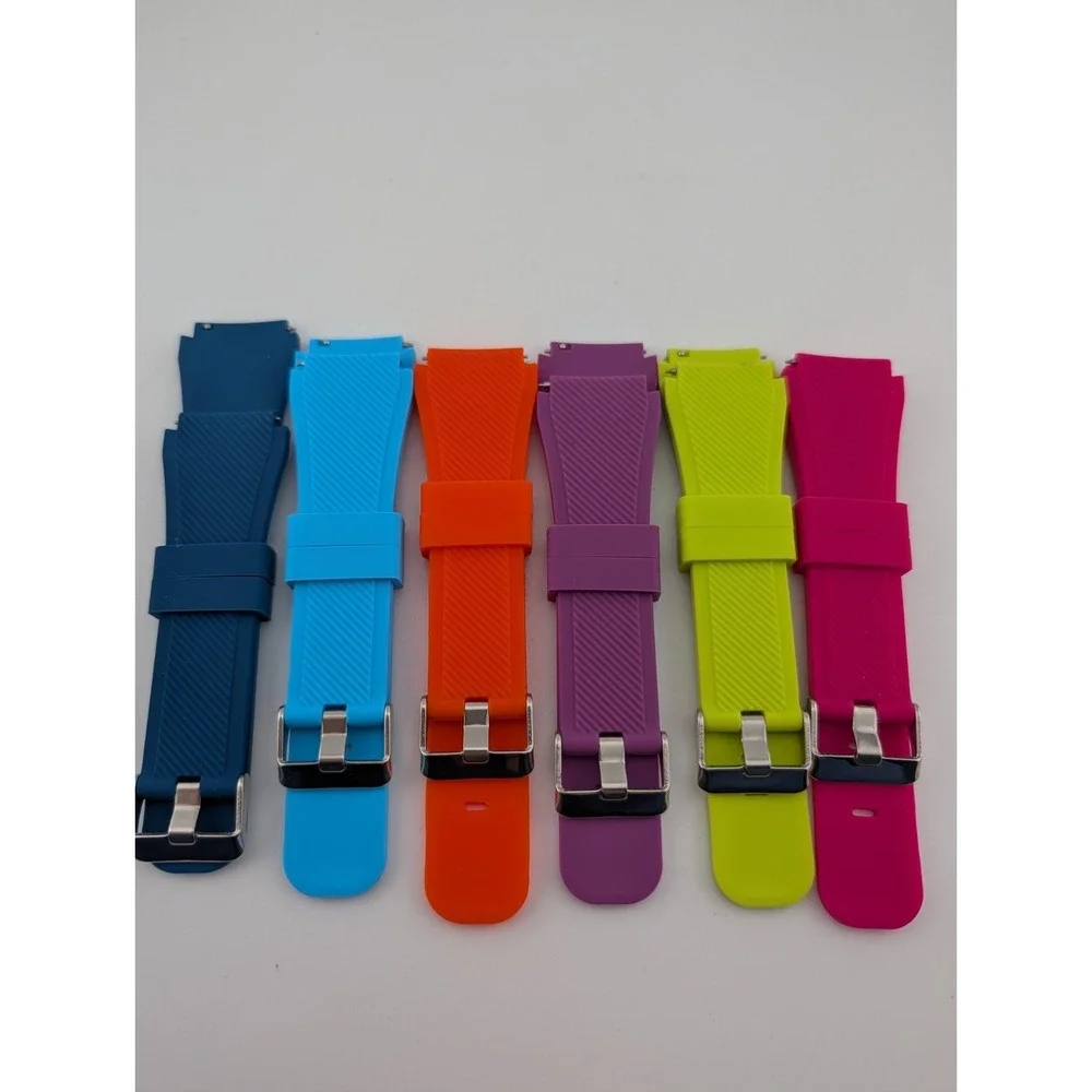 Lot of 6 Samsung Gear S3 Silicone Sport‎ Replacement Straps
